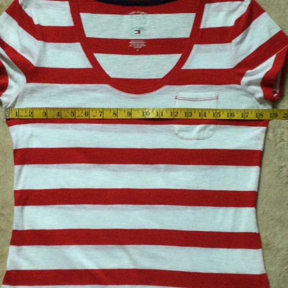 Sweet Tommy Hilfiger Candy Striped, Pocket Tee - Picture 4 of 6
